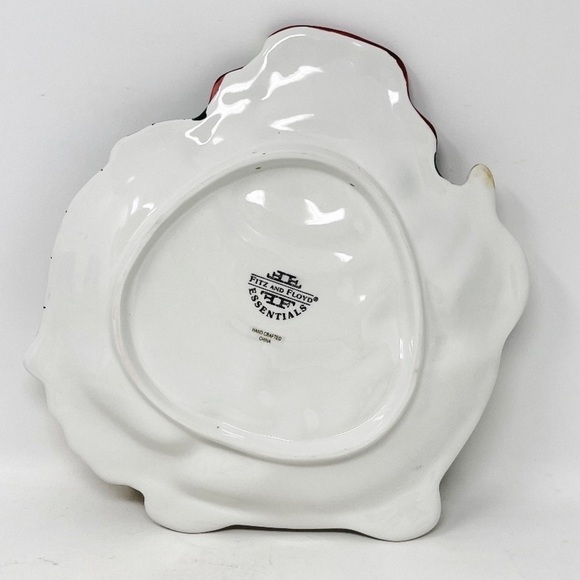 Fitz and Floyd Plaid Christmas Snowman Canape Plate 2063/126 New - Picture 2 of 8